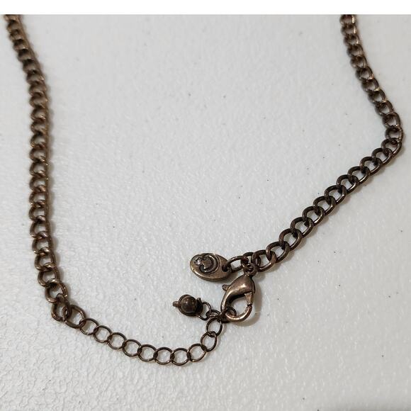 Charming Charlie Vintage Floral Enamel Statement Bib Necklace - Picture 7 of 9